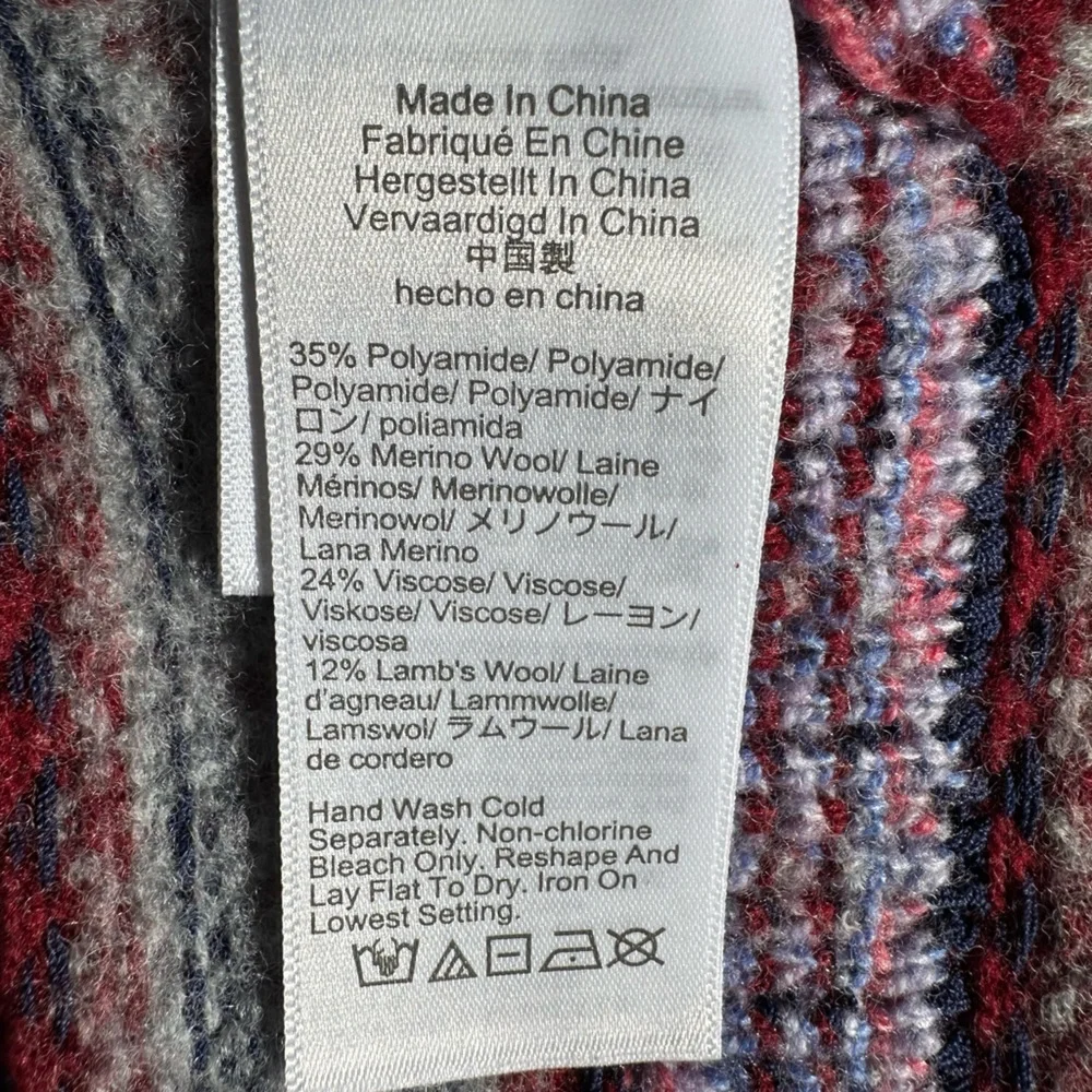 J.Crew Fair Isle Sweater Shell In Boiled Wool Heather Medium Grey Multi S